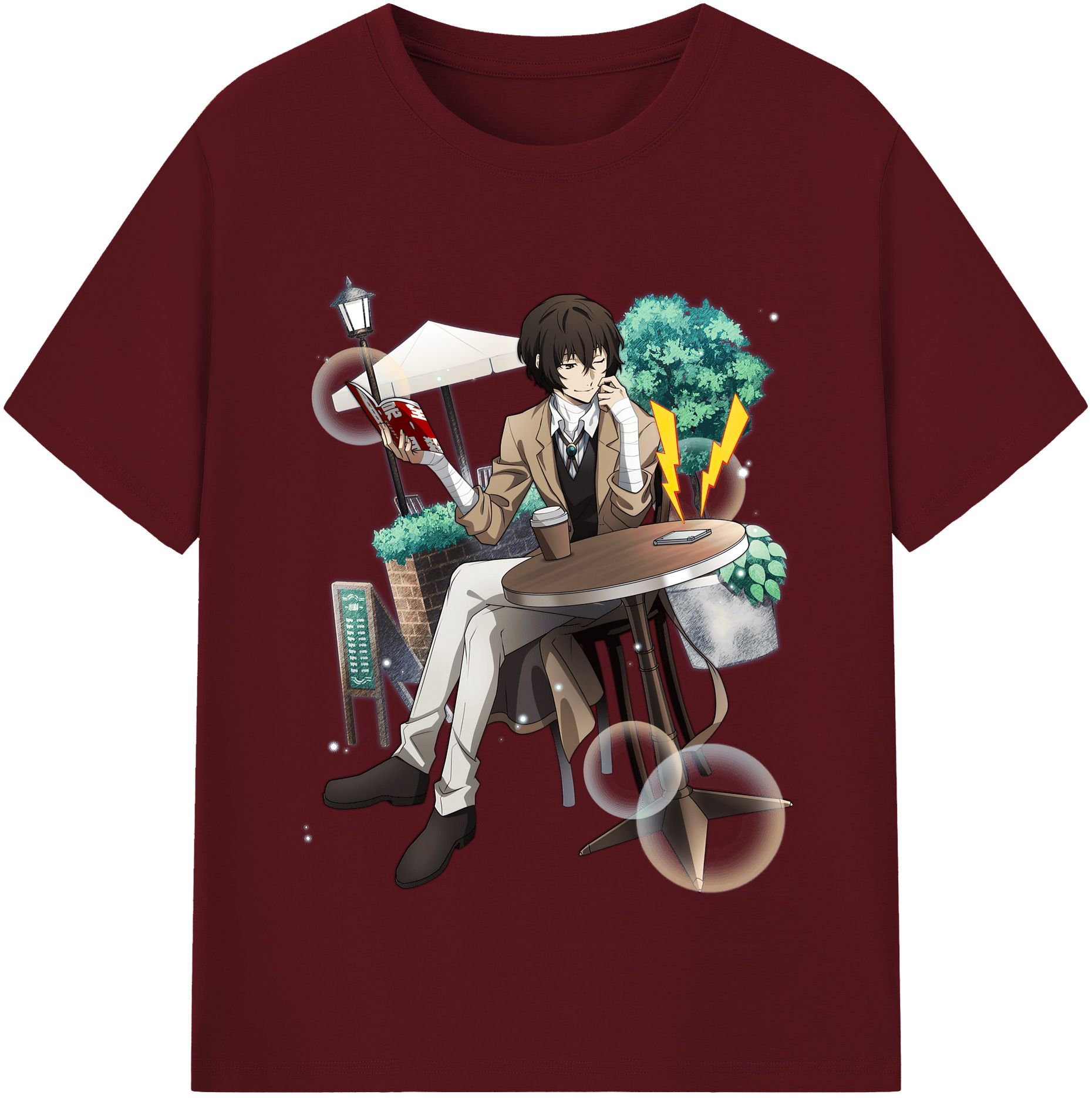 （画像用） 文豪ストレイドッグス Bungo Stray Dogs 綿100％半袖Tシャツ（フロントプリント）